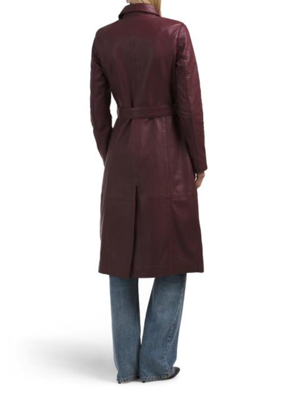 BOD & CHRISTENSEN Leather Daline Trench Coat - Picture 2 of 4